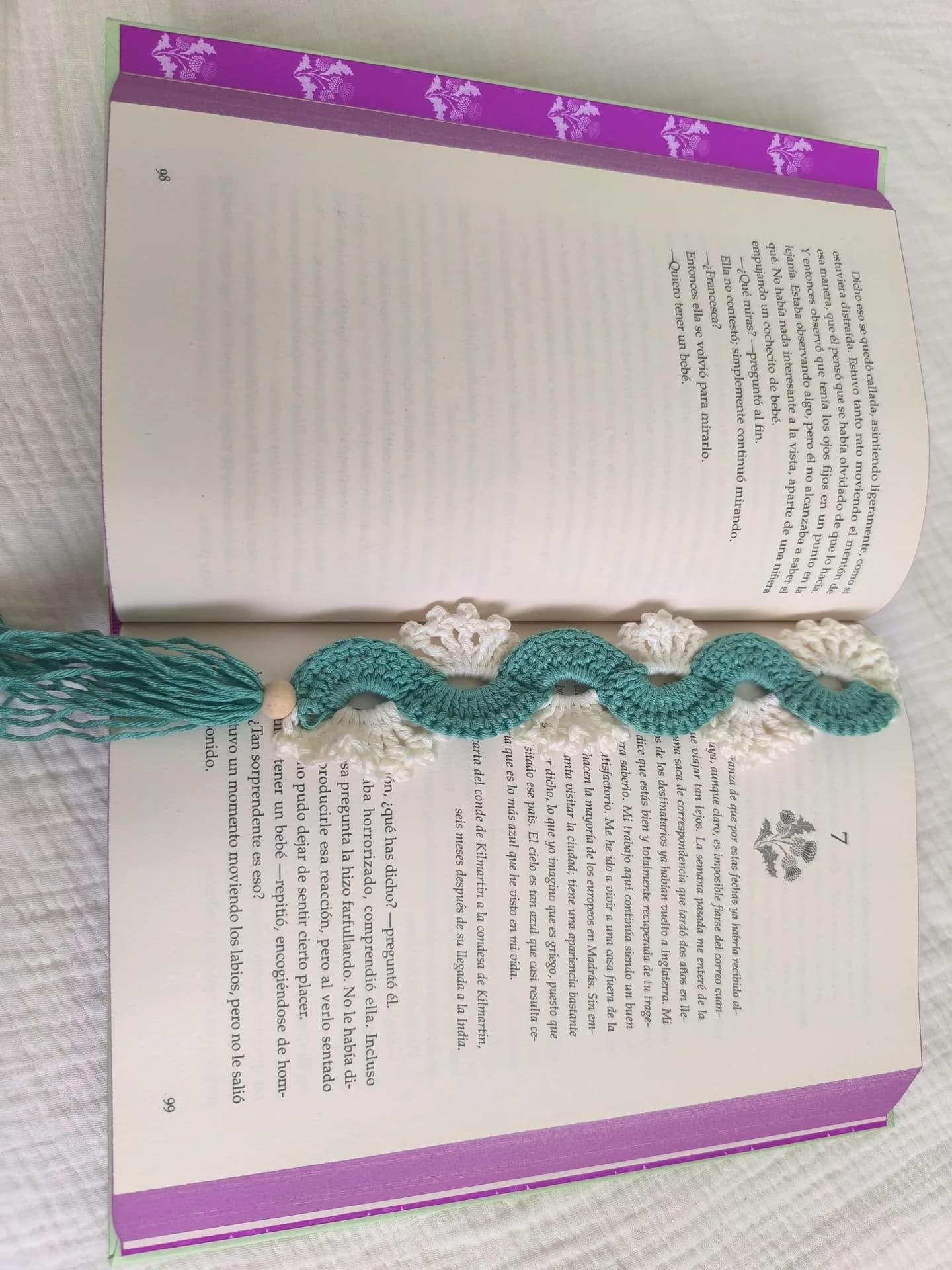 Separador de libro de crochet